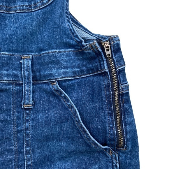 Madewell Skinny Raw Edge Hem Stretchy Overalls Sz. M - Picture 7 of 16